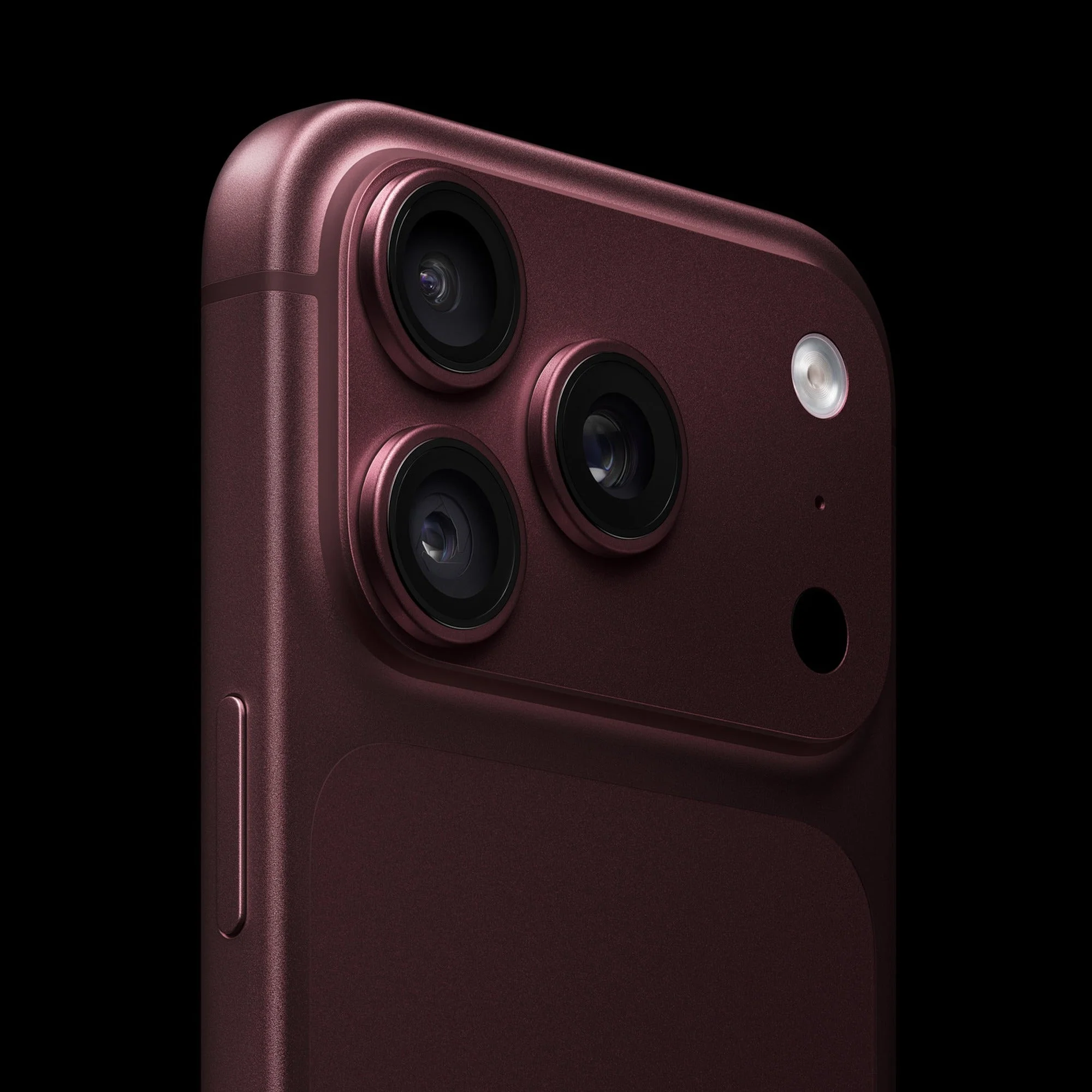iPhone 18 Pro Max Borgoña (2026) — detalle del sistema de cámaras