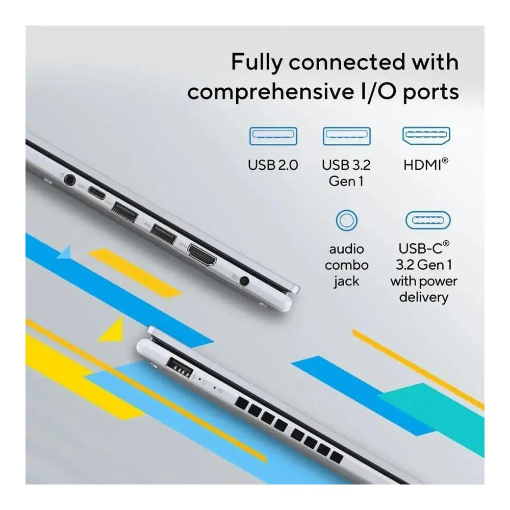 ASUS Vivobook 16 portátil con pantalla WUXGA, Intel i5, 16GB RAM, 512GB SSD, HDMI, Windows 11 Home, color plata