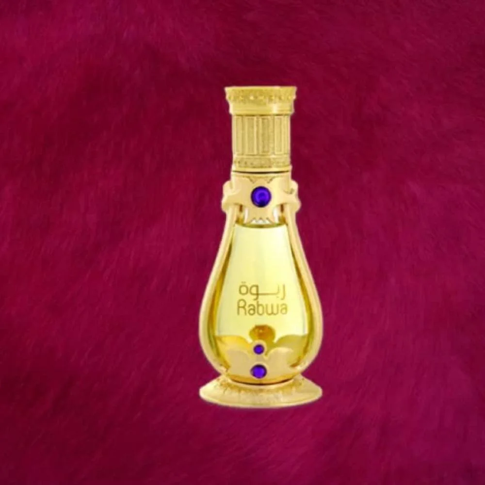 RASASI Rabwa - Aceite de perfume concentrado unisex para hombres y mujeres con notas de madera, pachulí y bergamota, elegante botella