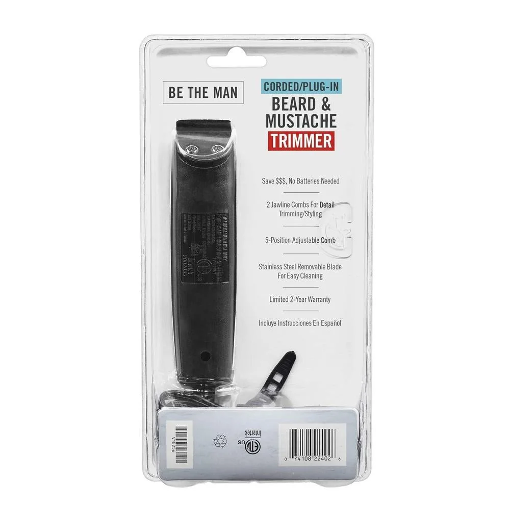 Recortadora eléctrica para barba y bigote de Conair con cuchilla de acero inoxidable y peine ajustable