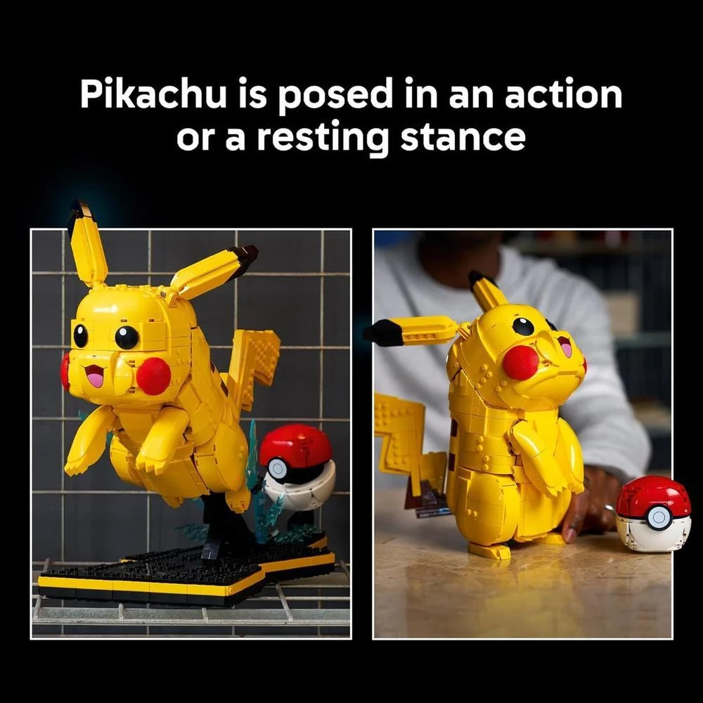 LEGO Pokémon Pikachu y Poké Ball - Set de construcción coleccionable para adultos, decoración de oficina o regalo