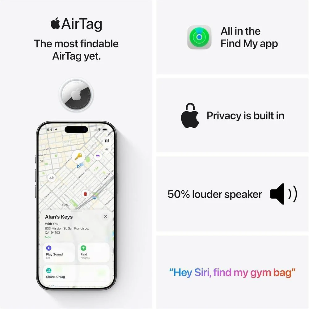 Apple AirTag 2da Generación Paquete de 4