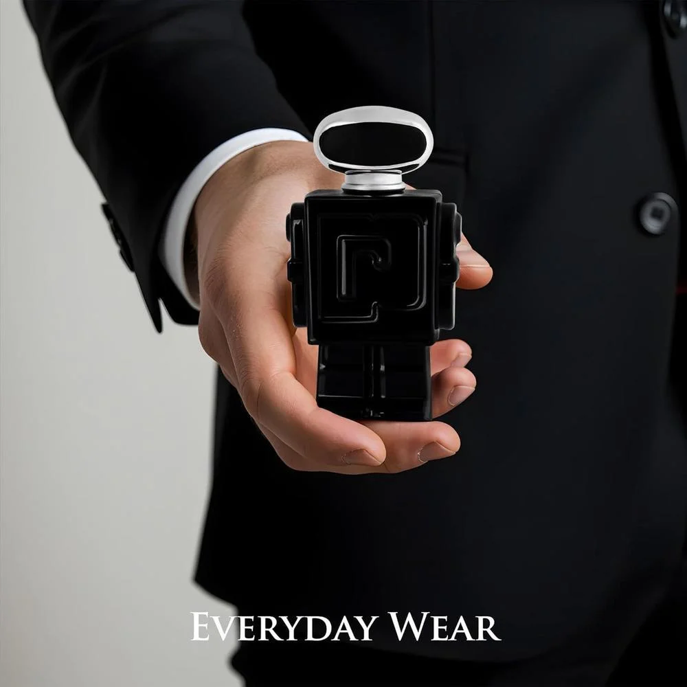 Robot Noir para hombre, fragancia fresca de madera con cardamomo, ruibarbo, bergamota, limón, vainilla y vetiver haitiano