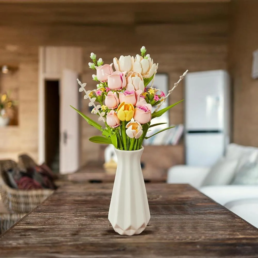 Ramo de tulipanes y rosas armables
