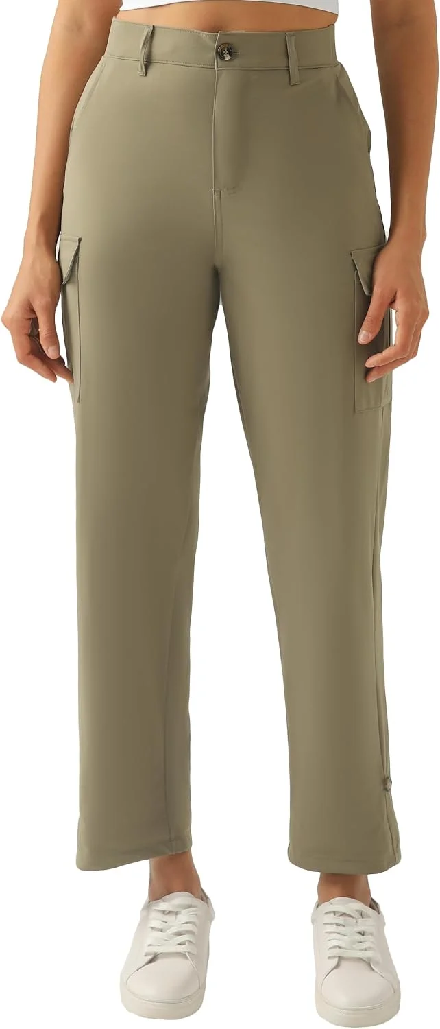Pantalón capri cargo de senderismo para mujer Xingpaozhe ligero con bolsillos