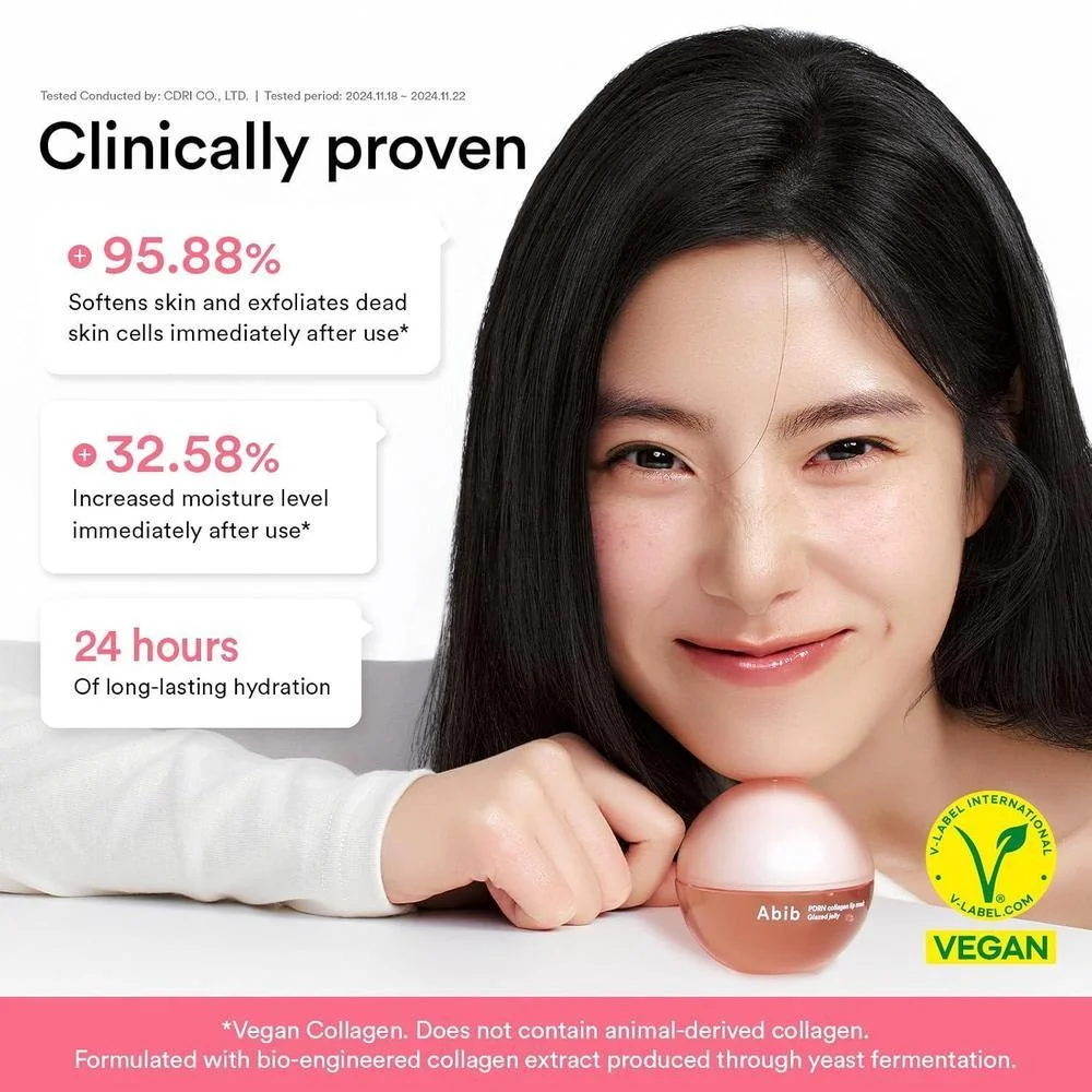 Abib PDRN Mascarilla Brillante para Labios, Bálsamo Nocturno Coreano, Hidratante Intensivo y Reparador para Labios Secos y Escamosos