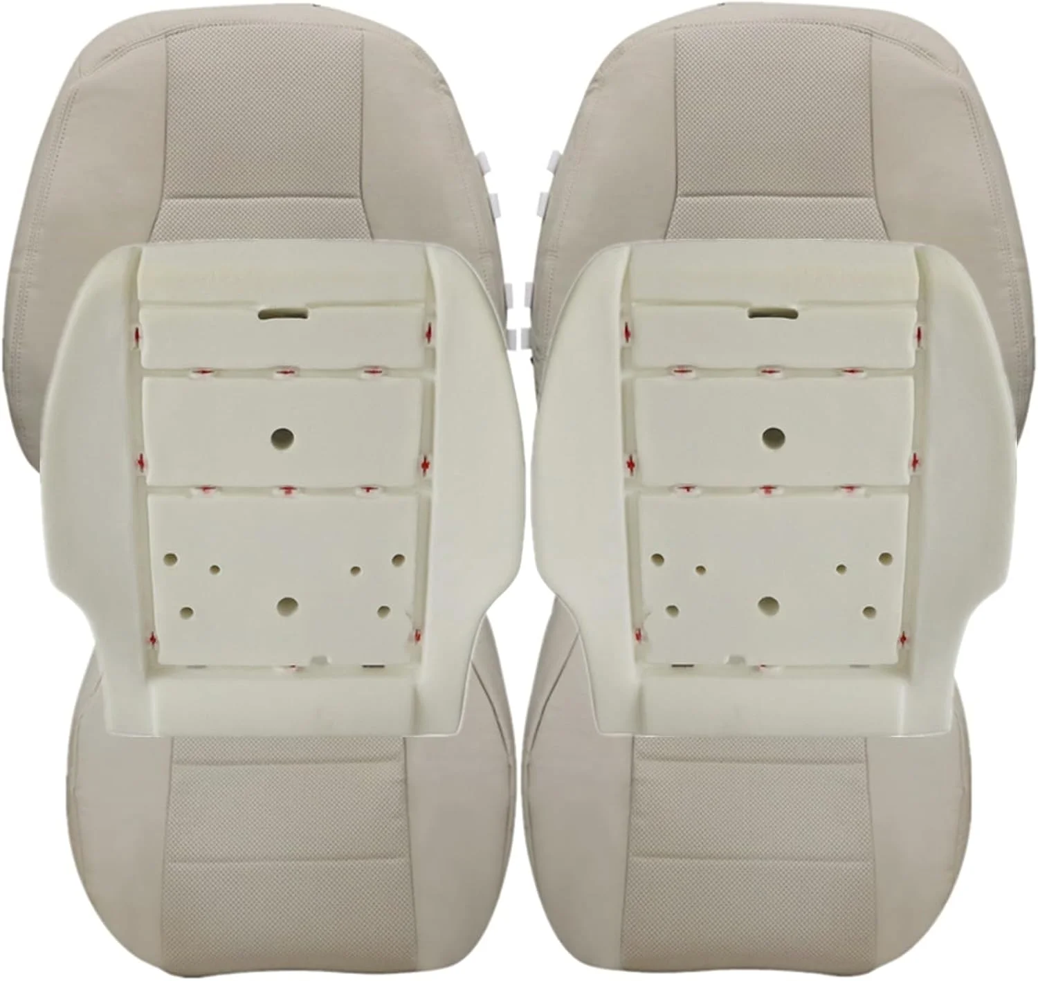 Funda de asiento de cuero para Mercedes Benz GLK y Clase C 2008-2015 color Ivory