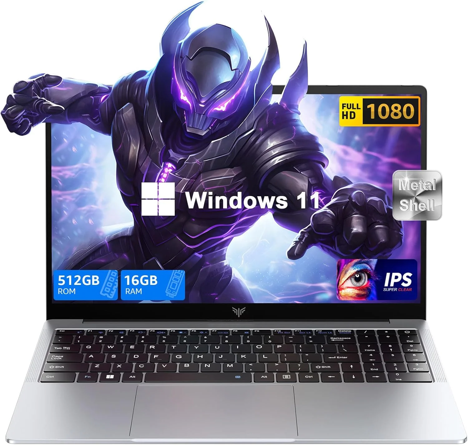 Laptop KAIGERR 15.6" FHD Intel Quad-Core 16GB RAM 512GB SSD Windows 11
