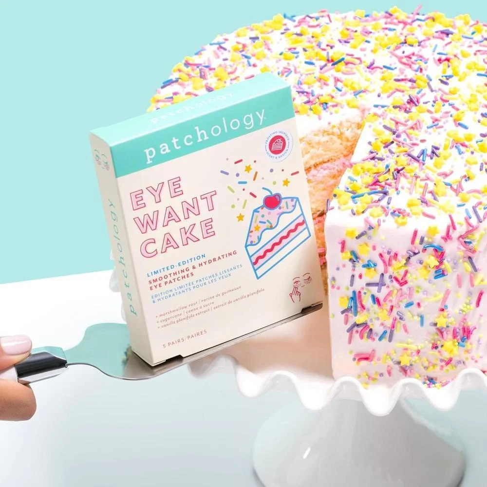 Patchology Eye Want Cake Parches Hidratantes y Suavizantes para Ojos Hinchados, Ojeras y Líneas Finas Pack de 5