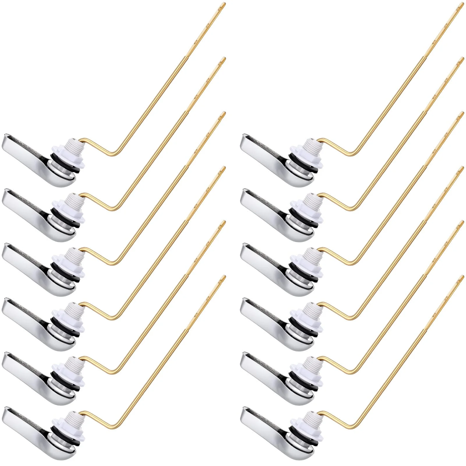 Lasnten 12 Pieces Side Mount Universal Toilet Flush Handle Replacement Kit