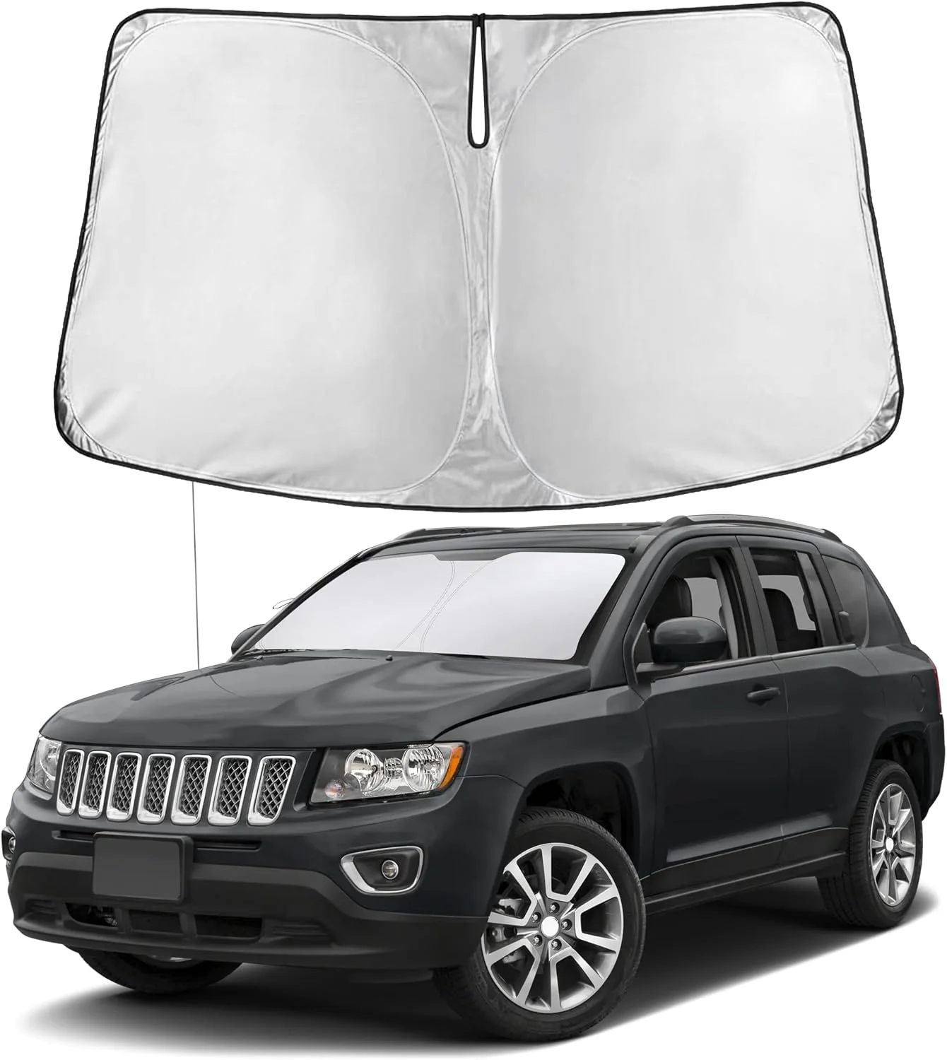 Parasol para parabrisas EcoNour compatible con Jeep Compass 2007-2016