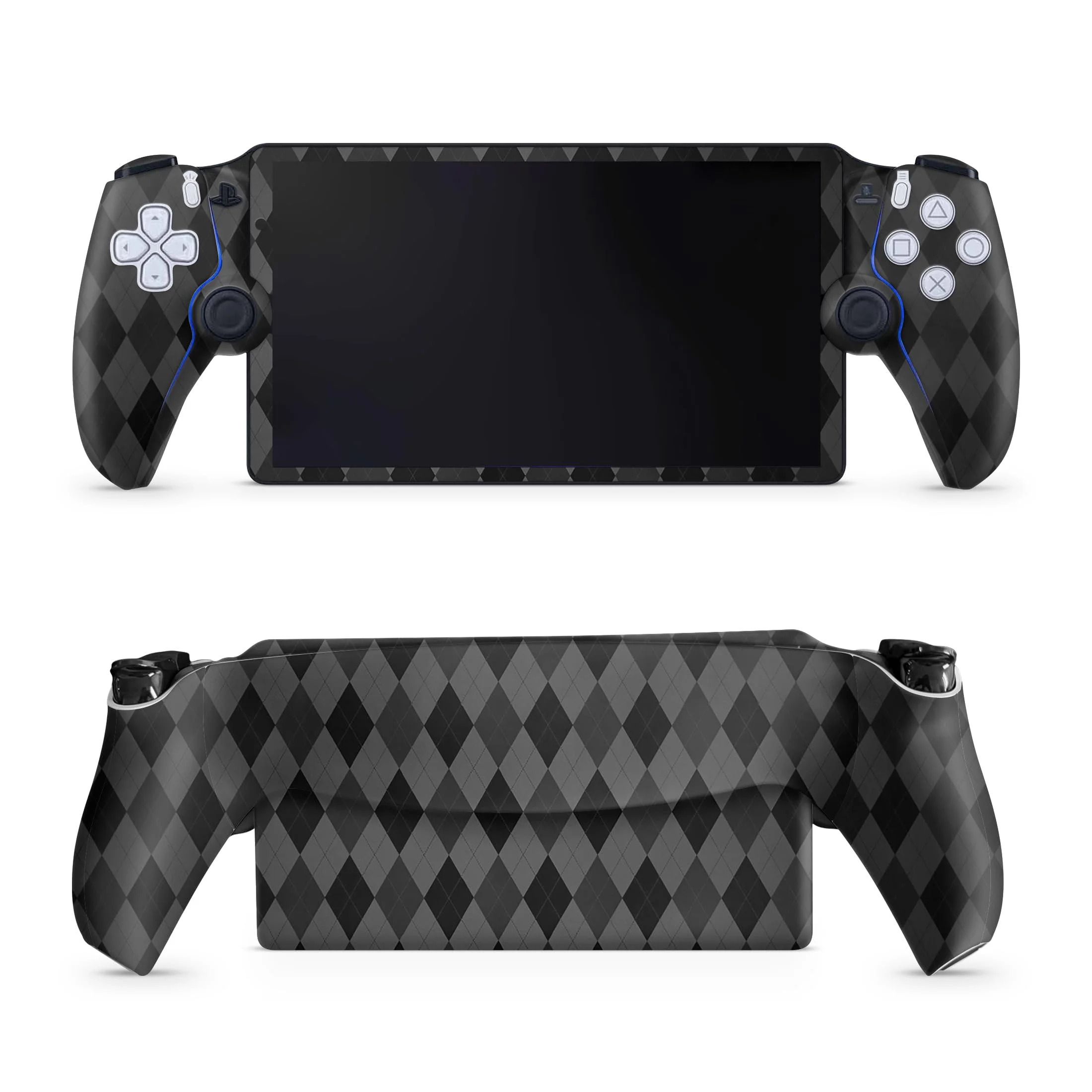 Skin para PS5 Portal Remote Player Black Argyle Matte Finish