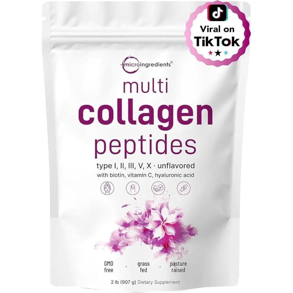 Polvo de Péptidos de Colágeno Multi Colágeno Micro Ingredients 2 lb