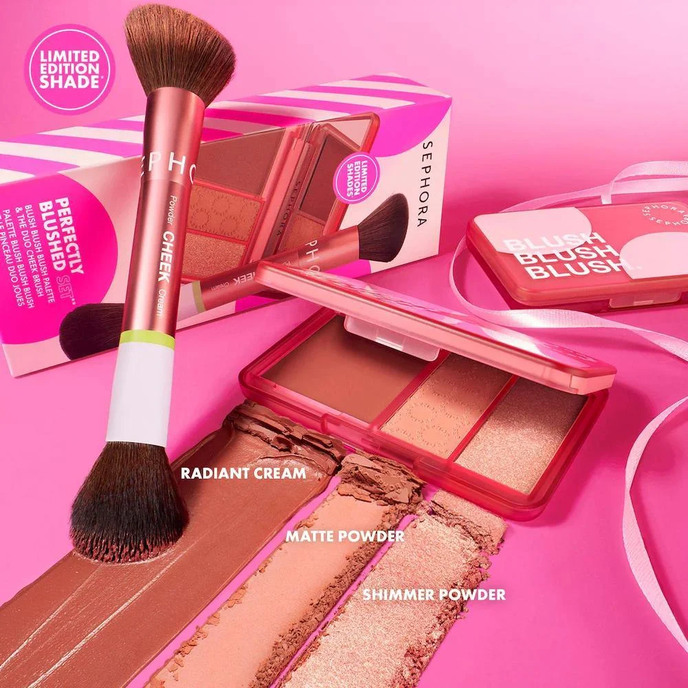 Perfectly Blushed Set de Maquillaje: Rubor y Brocha