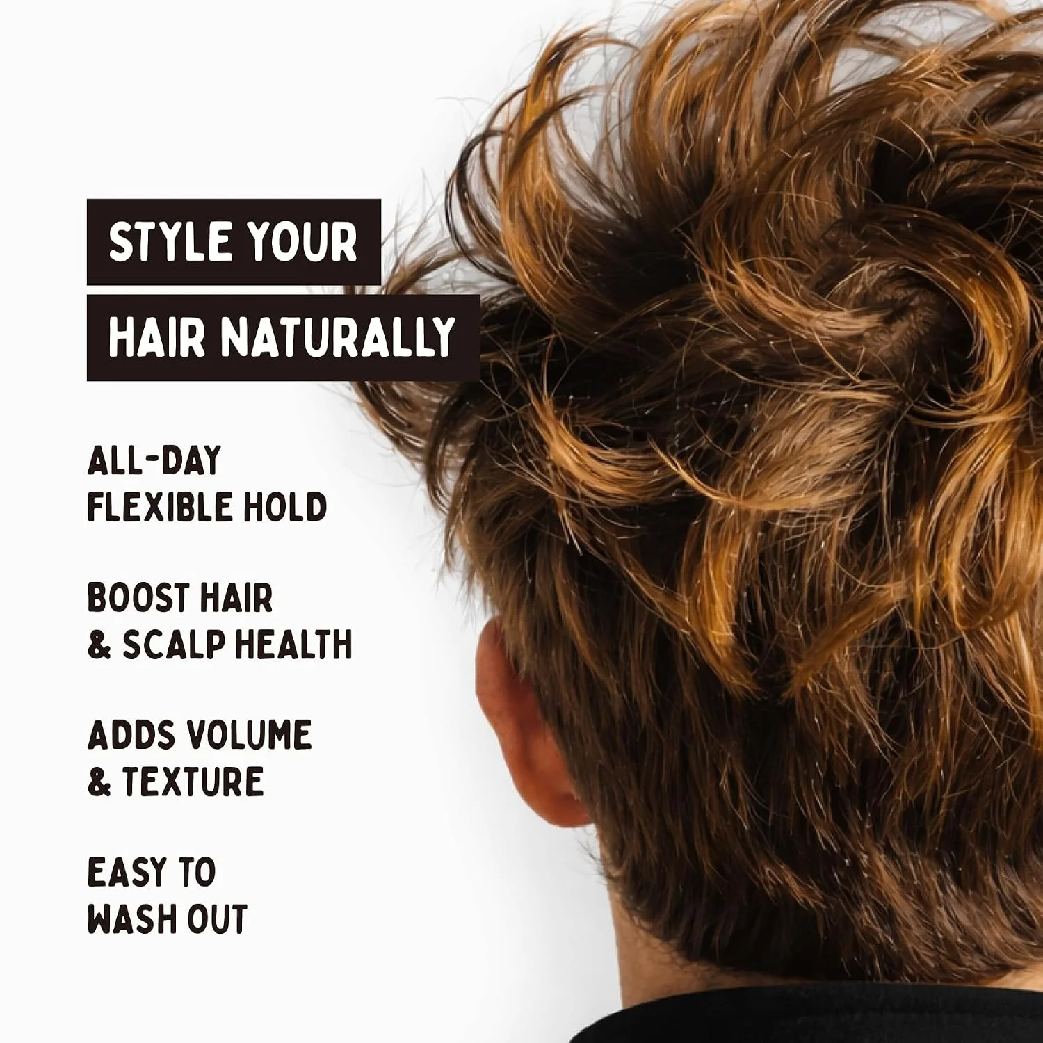 Earth Wave All Natural Tallow Hair Clay for Men & Women – Medium Hold Matte Finish Styling Pomade, Made with Grass-Fed Tallow & Natural Ingredients, Supports Healthy Hair & Scalp, Made in USA, 2.5 oz