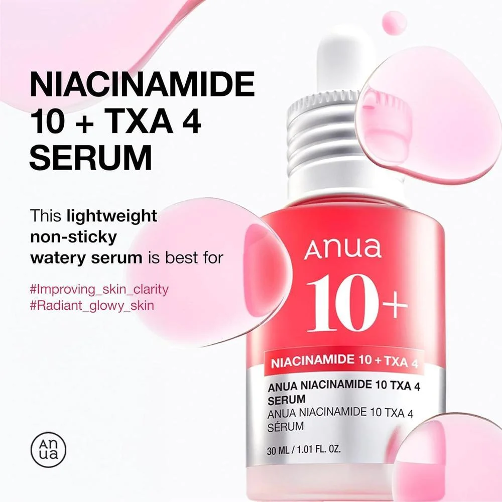 Sérum Niacinamida 10% + TXA 4%, Ácido Hialurónico, 30ml