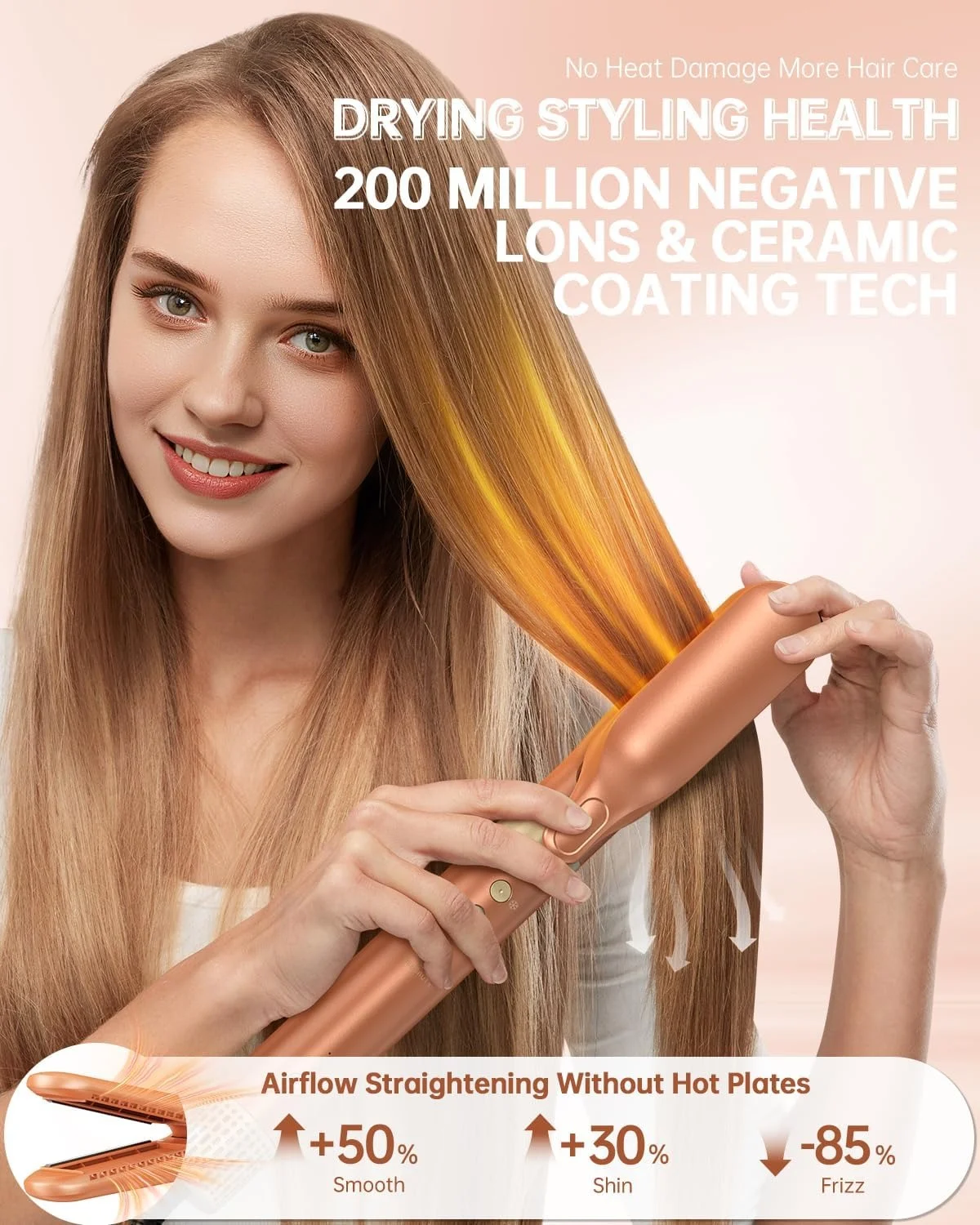 webeauty [Dual Voltage] webeauty 6 in 1 Hot Air Styler, High-Speed Negative Ionic Hair Dryer with Auto Curlers, Professional Blow Dryer Brush, Diffuser, Volumizer Multiple Styling, No Heat Damage