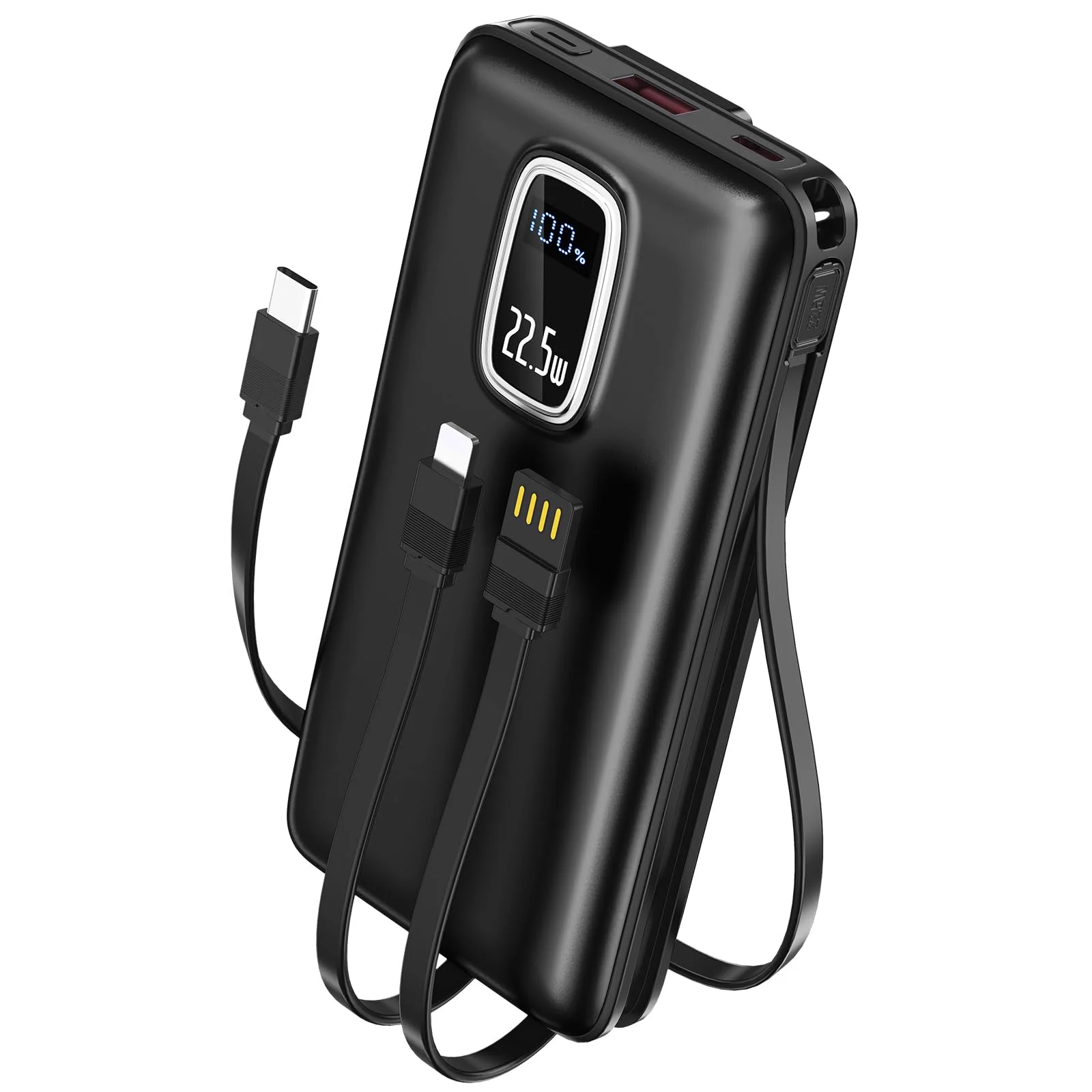 Batería externa DXUN 45800mAh con 3 cables integrados y carga rápida 20W