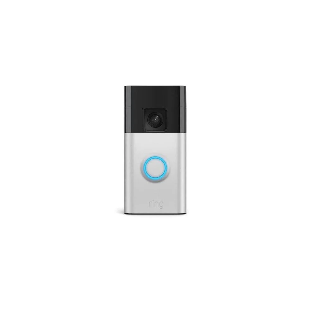 Timbre con cámara inalámbrico Ring con video en vivo, audio bidireccional y detección de movimiento, modelo 2024, Níquel satinado