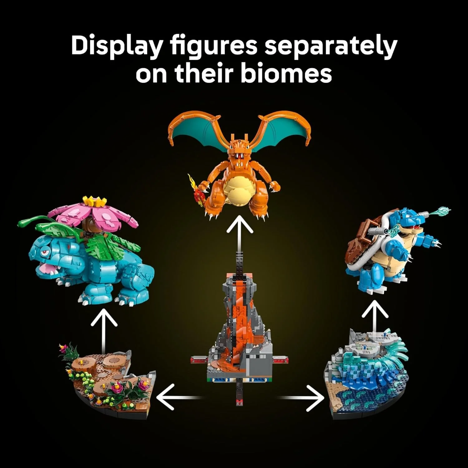 LEGO Pokémon Venusaur, Charizard and Blastoise - Building Set for Adults, Ages 18+ - Collectible Pokémon Figures - Gift Idea for Men & Women - 72153