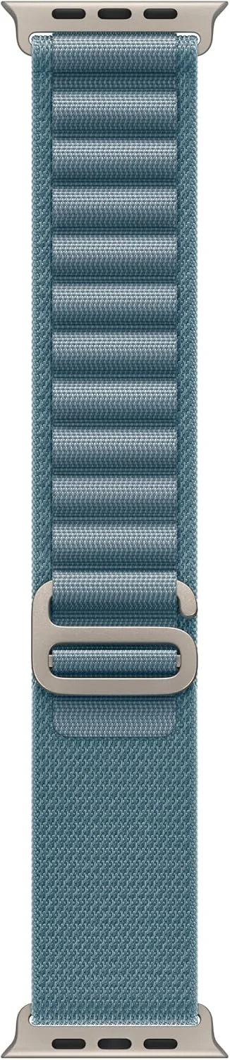 Apple Watch Band - Alpine Loop - 49mm - Light Blue - Medium - Natural Titanium Finish