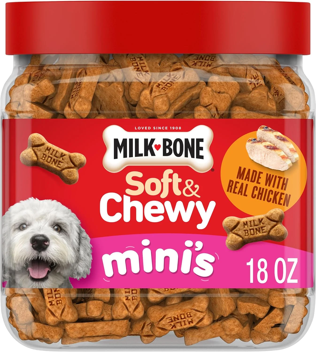 Premios para perros Milk-Bone Soft & Chewy Mini's pollo 18 oz