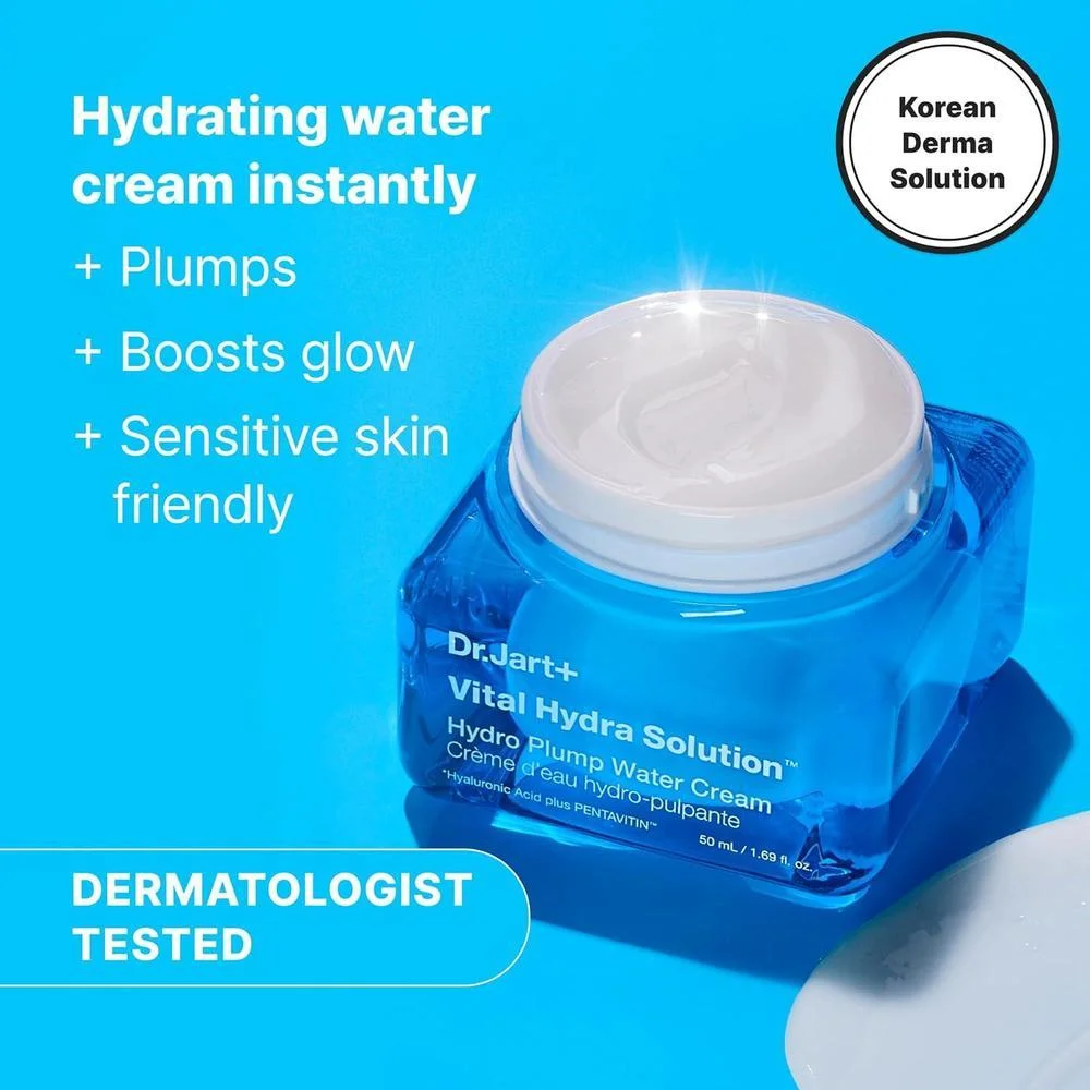 Dr.Jart+ Vital Hydra Water Cream Hidratante Facial Coreano Con Ácido Hialurónico Para Piel De Vidrio