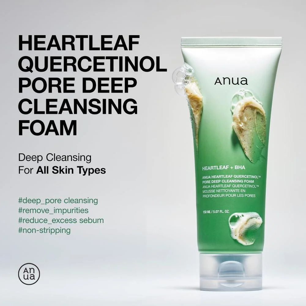 Dúo Doble Limpiador Heartleaf: Aceite Control de Poros y Espuma Quercetinol para Poros