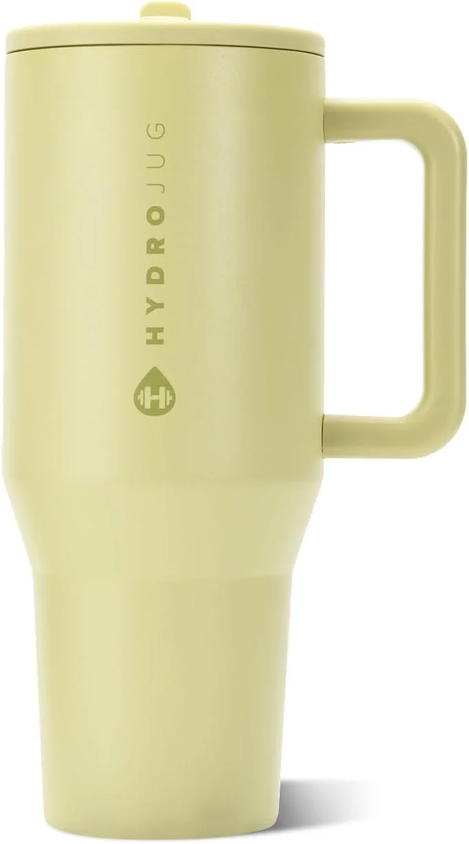 Vaso Tumbler HydroJug Traveler 32oz con Aislamiento, Asa y Popote Aceituna