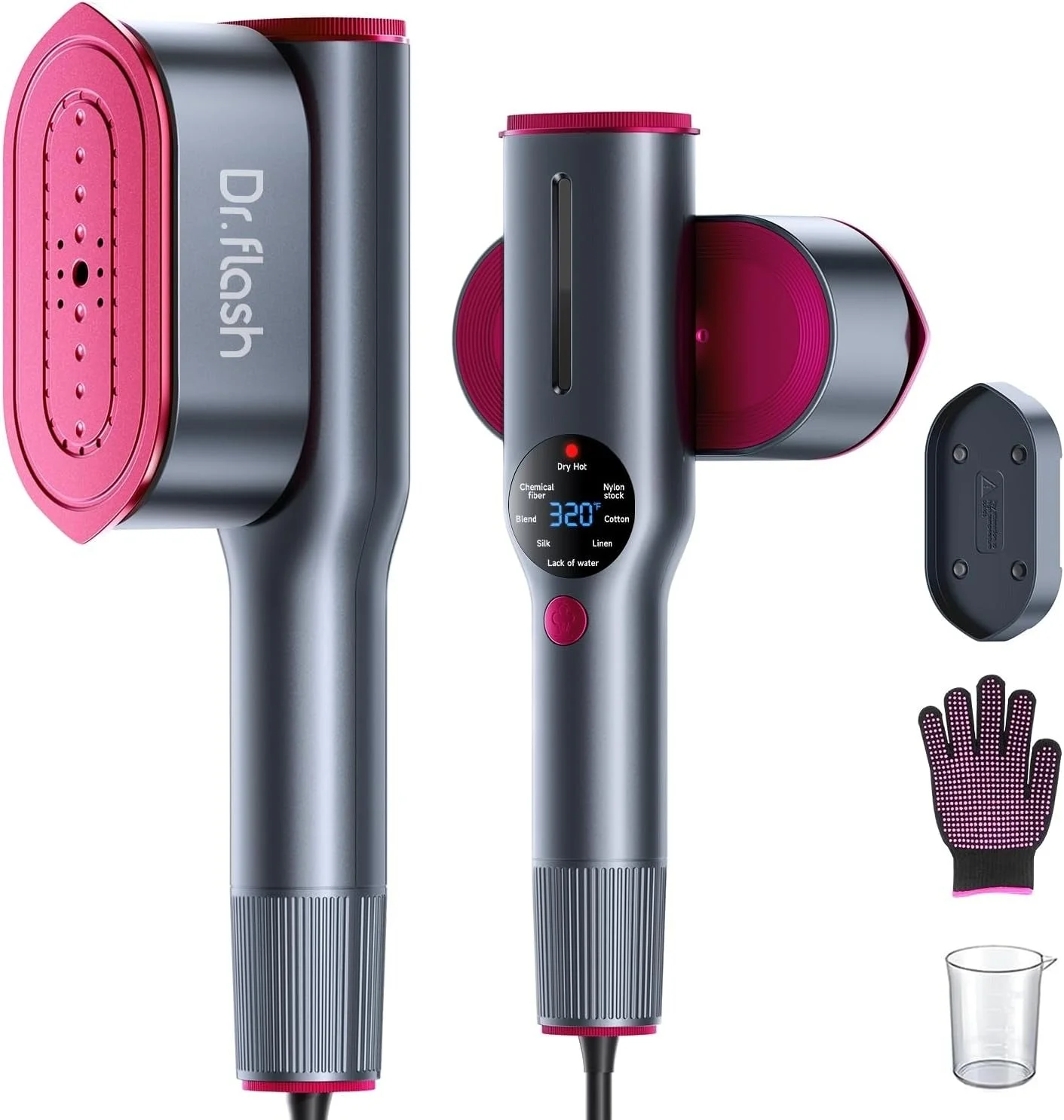 DRFLASH Plancha y vaporizador 2 en 1 para ropa