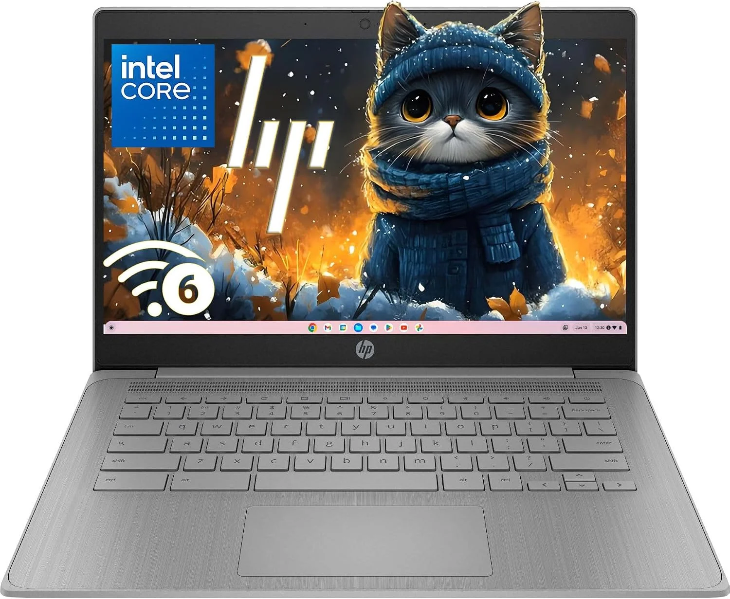 Laptop HP Chromebook 14 pulgadas Intel Celeron N4500 4GB RAM 64GB eMMC gris