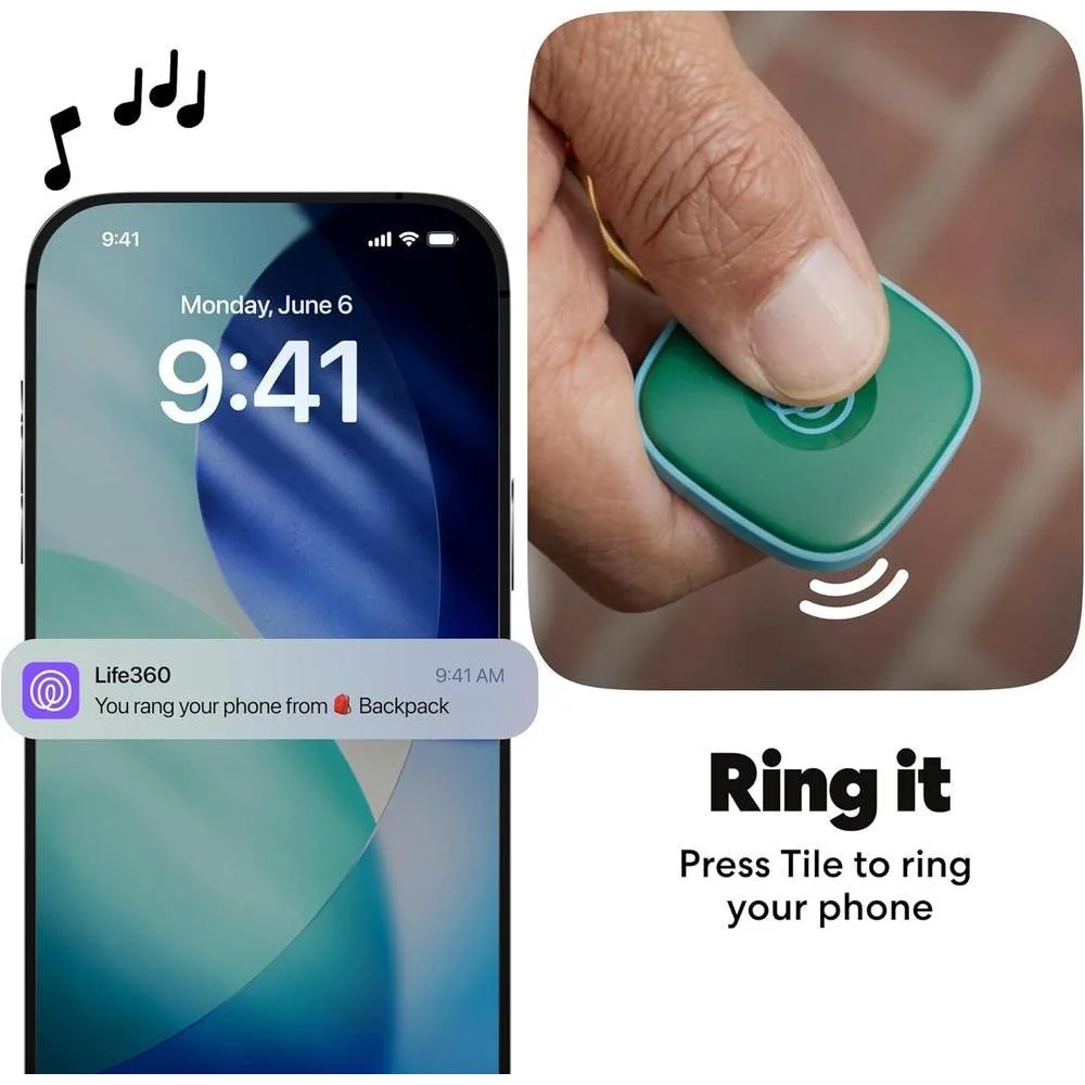Tile Mate Rastreador Bluetooth para llaves, bolsas y artículos, compatible con iOS y Android, paquete de 4 colores