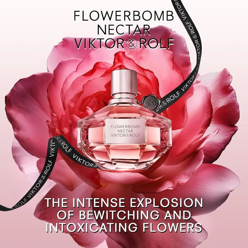 Viktor&Rolf Flowerbomb Nectar Eau de Parfum para mujer - Fragancia floral, picante y cálida con tonalidades de pólvora y vainilla