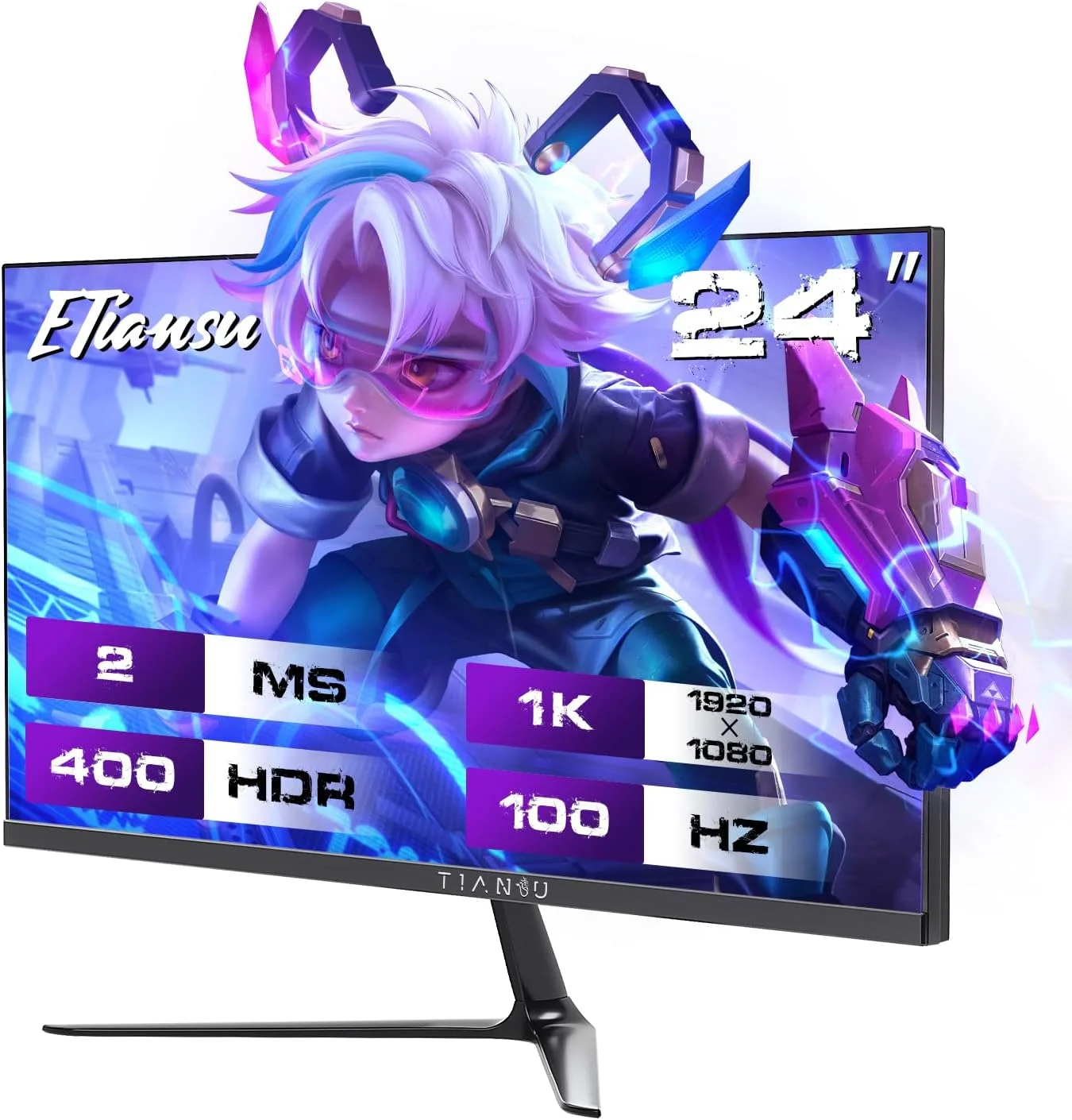 Monitor Gaming ETiansu 24 pulgadas QHD 180Hz IPS 1ms FreeSync