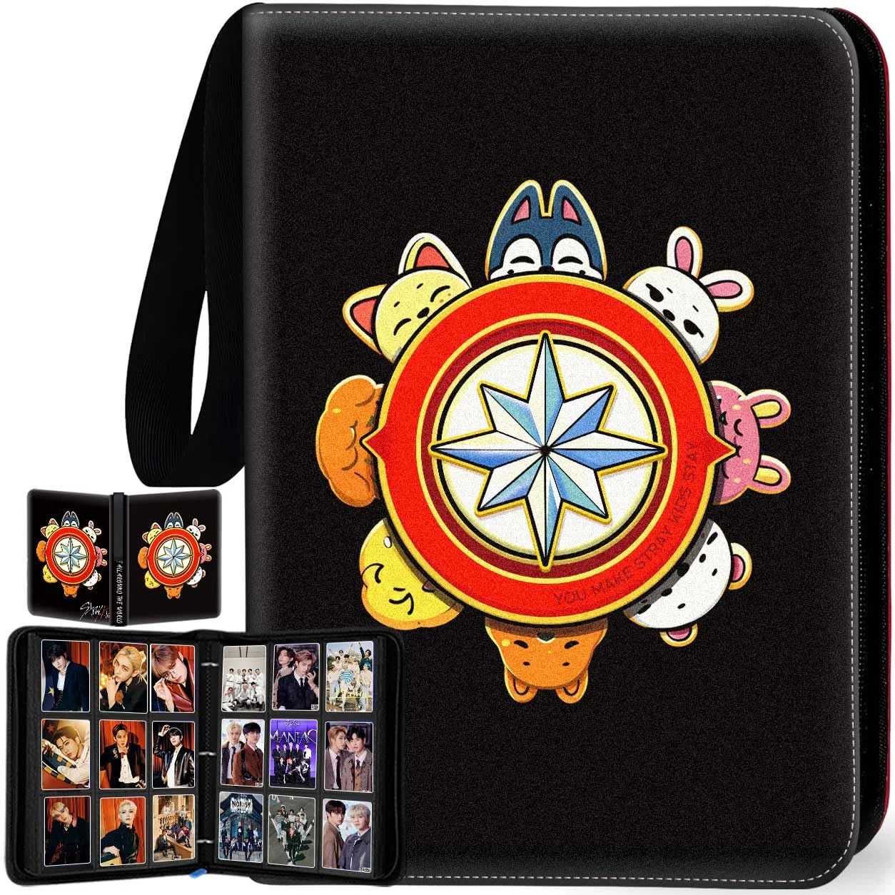 Álbum para fotocards Doxua 1008 bolsillos 9 espacios con 56 fundas removibles