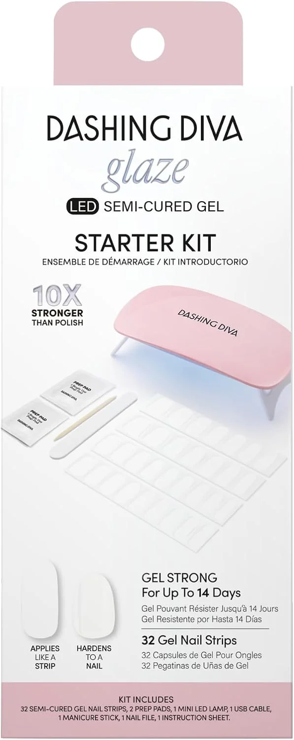Kit de Manicura Dashing Diva Glaze Daikon con Lámpara LED