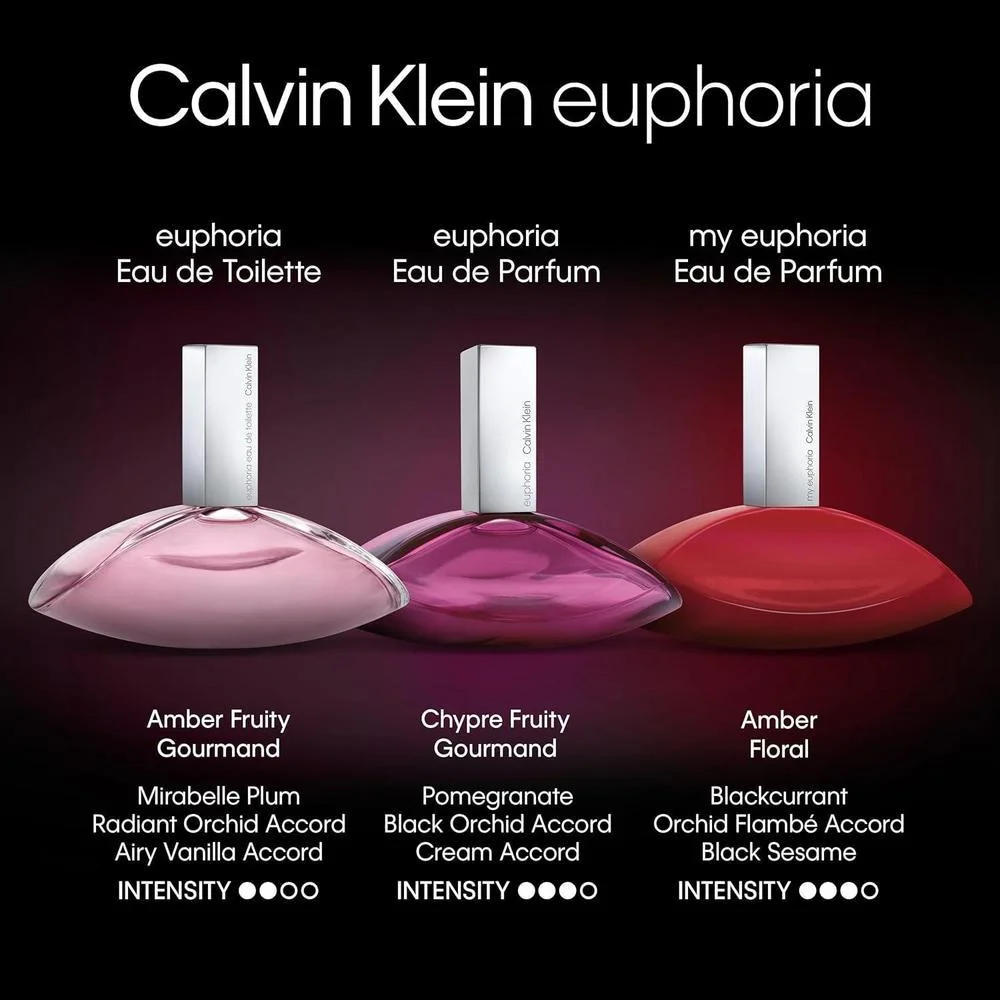 Calvin Klein Euphoria Eau de Toilette, perfume para mujer con notas de ciruela, orquídea y vainilla de larga duración