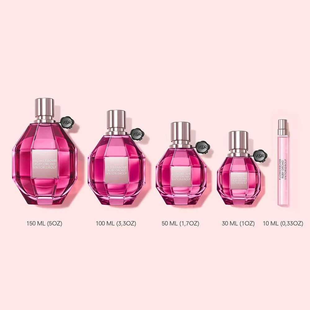 Viktor&Rolf Flowerbomb Ruby Orchid Eau de Parfum - Perfume Femenino Floral Afrutado con Vainilla y Melocotón