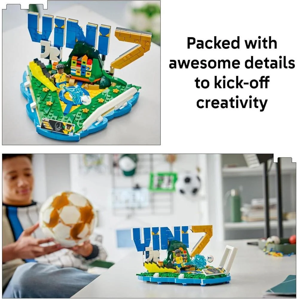 LEGO Editions Vini Jr. - Juego de construcción, regalo coleccionable de fútbol, decoración para niños y niñas