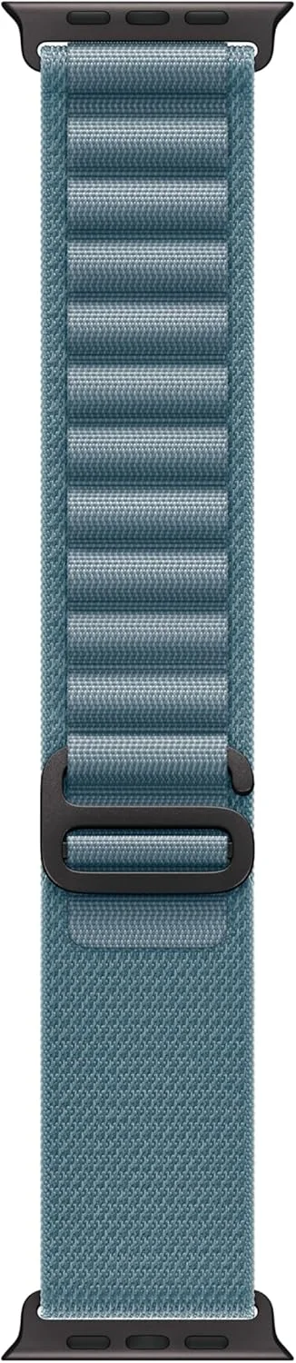 Apple Watch Band - Alpine Loop - 49mm - Light Blue - Large - Black Titanium Finish