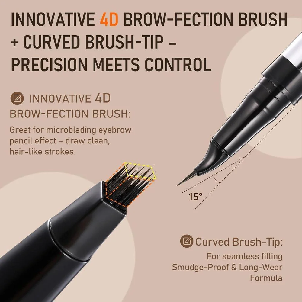 Lápiz de Cejas Doble Punta 4D Brow-Fection