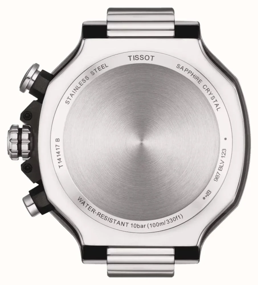 Tissot T-Race Reloj Cronógrafo 45 mm Esfera Blanca Correa Negra T141.417.17.011.00