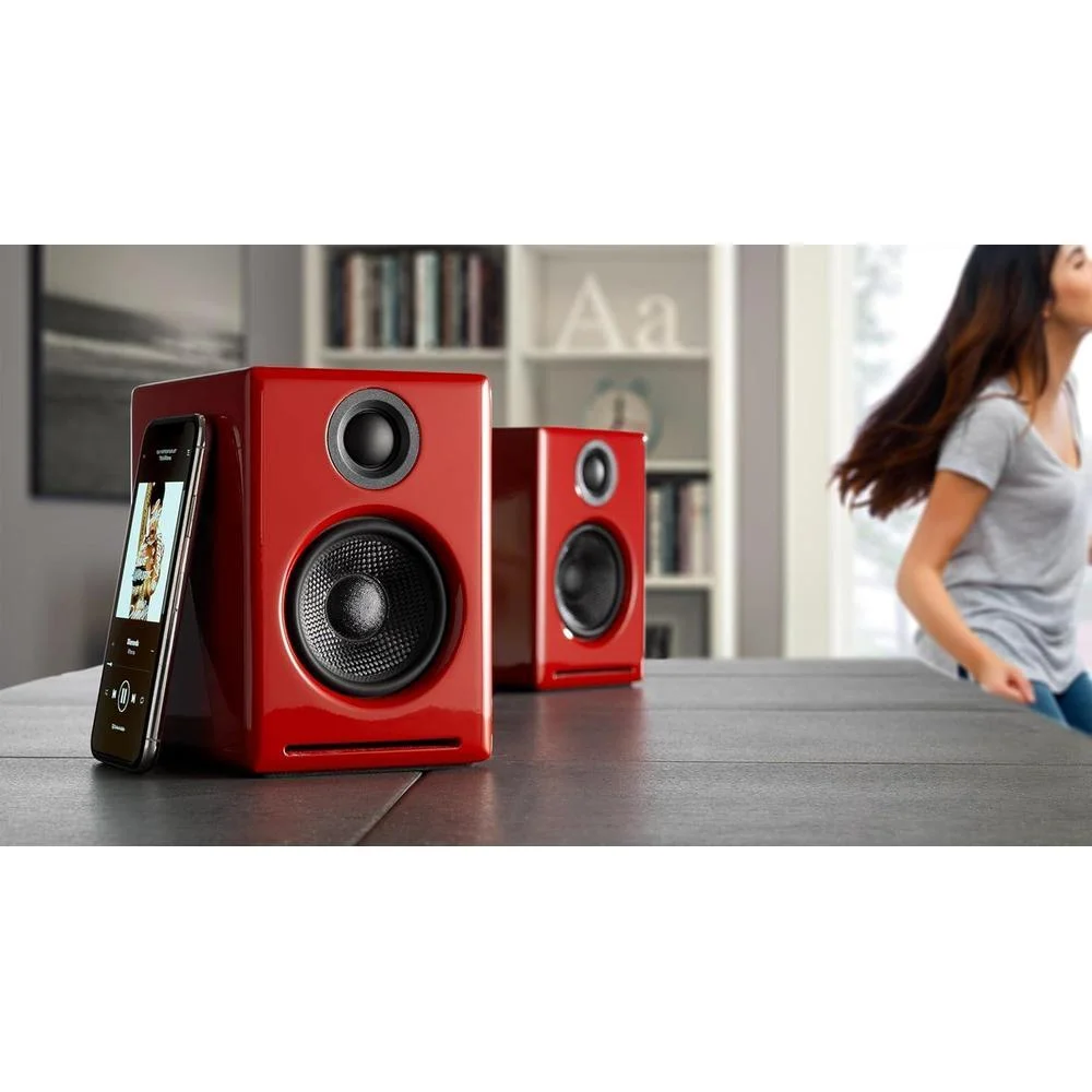Audioengine A2+ Altavoces Bluetooth de 24 bits, 60 Watts para Computadora y Juegos en PC MAC Laptop Tablet