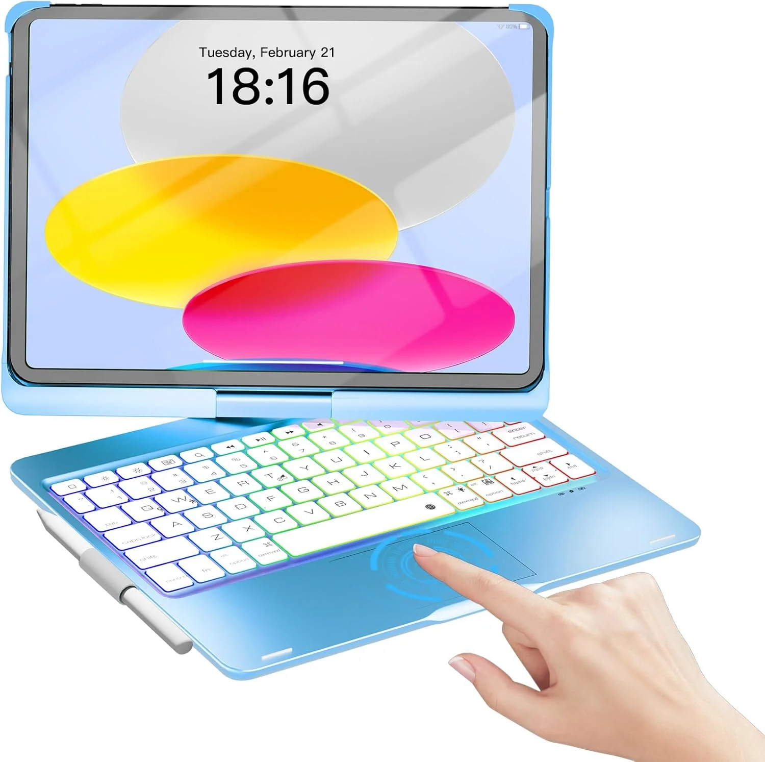 Funda iPad con teclado Nokbabo para iPad 10/11 pulgadas y iPad Air 11 pulgadas
