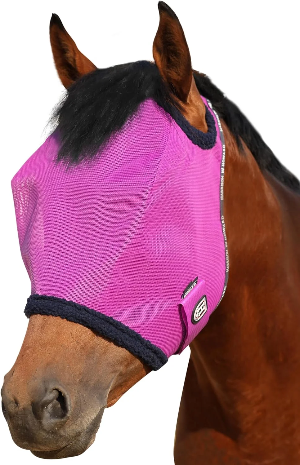 Cabestro para caballo Harrison Howard All Round Mesh con protección UV borde acolchado púrpura talla XL