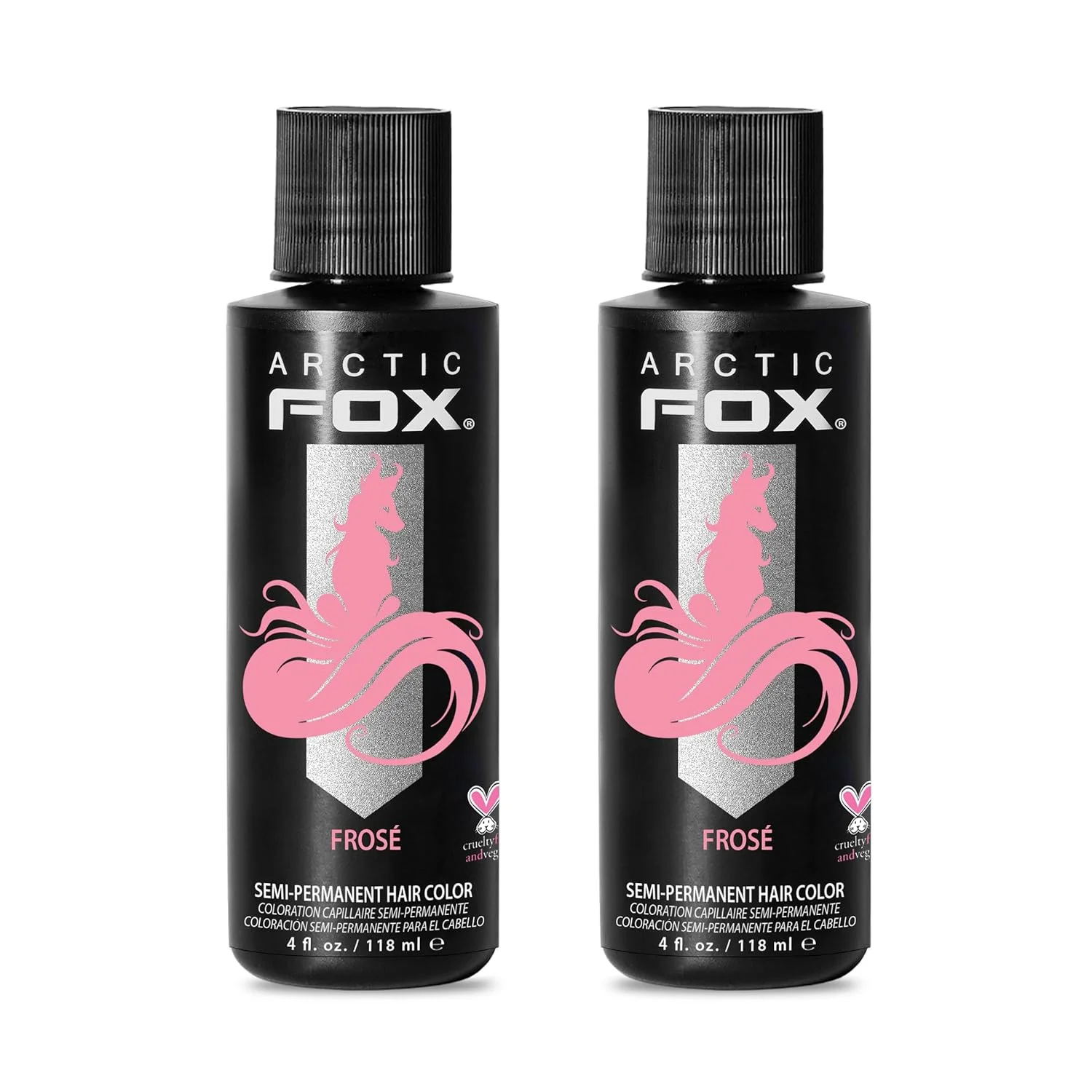 ARCTIC FOX Semi-Permanent Hair Dye Frose - Vegan, Ammonia-Free - 2 x 4 oz