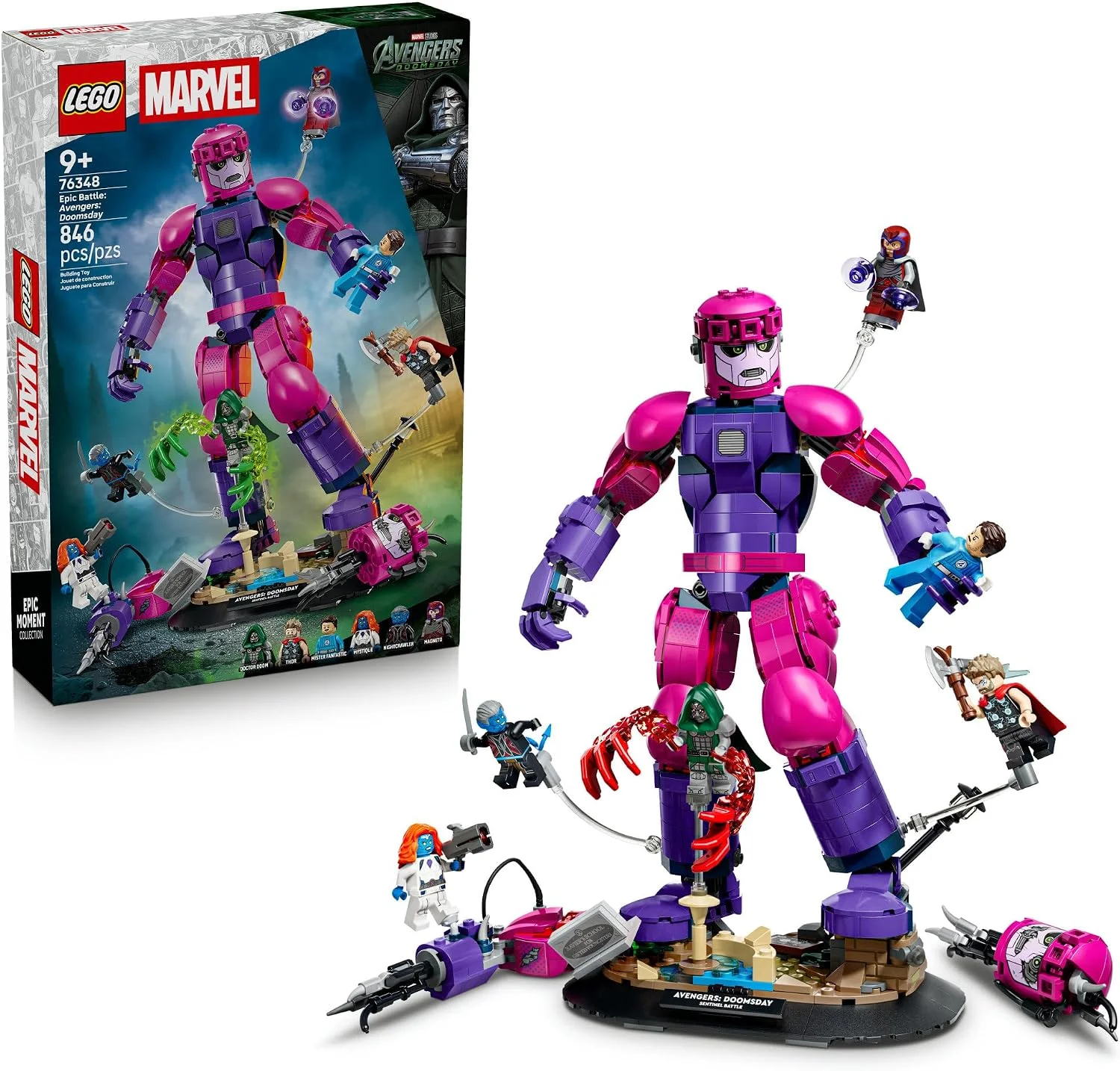 Set de construcción LEGO Marvel Epic Battle Avengers Doomsday 76348