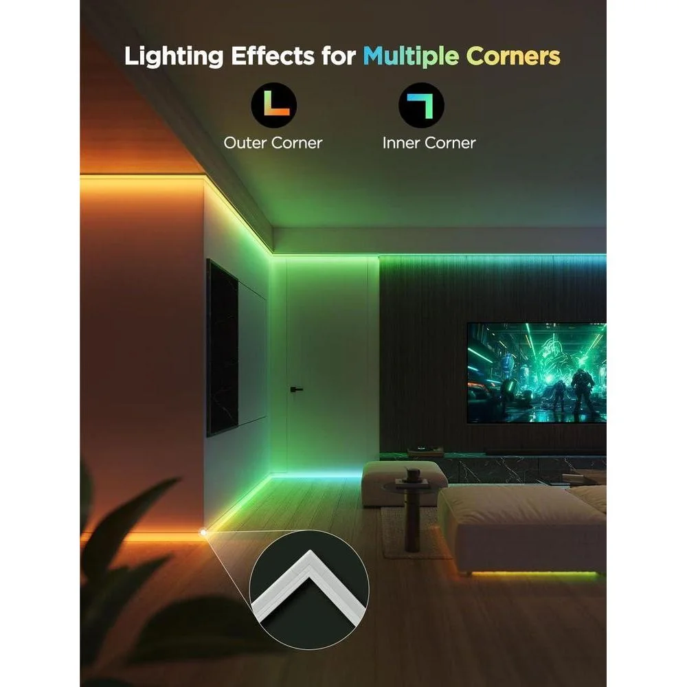 Govee RGBIC LED Strips: Iluminación Inteligente con Alexa y Google. Ideales para dormitorio y estudio