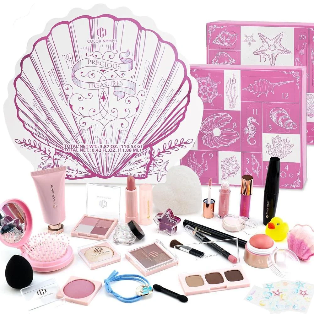 Set de Maquillaje Calendario Adviento Color Nymph 24 Días Rosa
