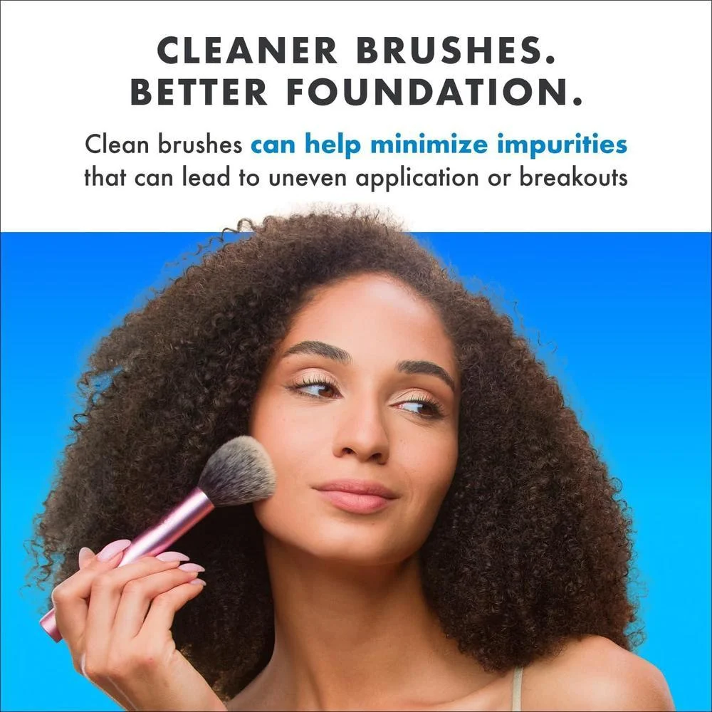 Limpiador profesional de brochas de maquillaje con fórmula de secado rápido sin enjuague, elimina el maquillaje resistente